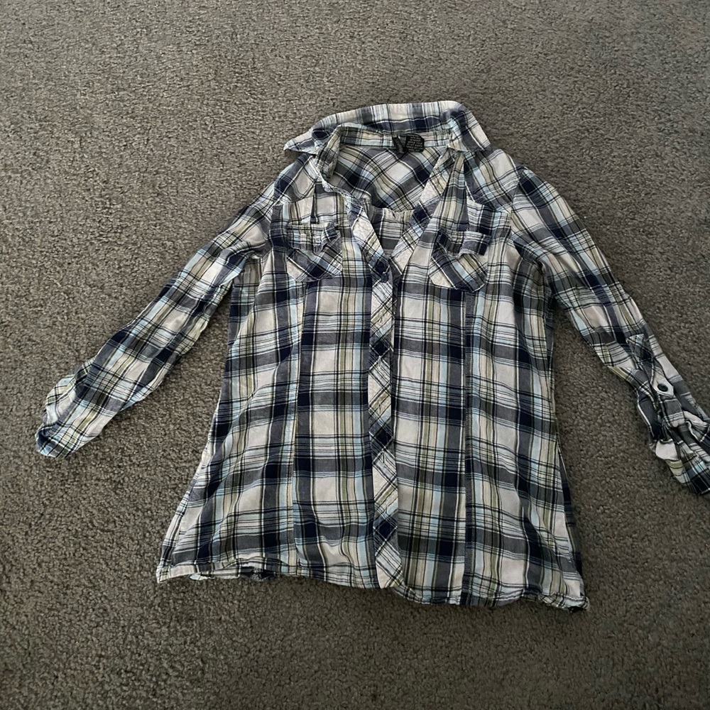 Plaid pattern tee
